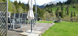 Die große Terrasse mit Hochgrat im Hintergund